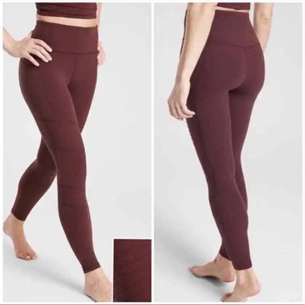 NWT Athleta Inclination Moto Legging (XS) - Maroon